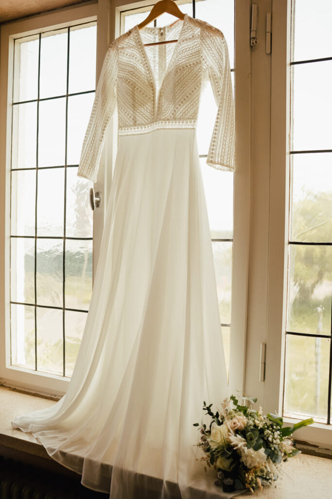 Boho Brautkleid bei einem Styled Shooting