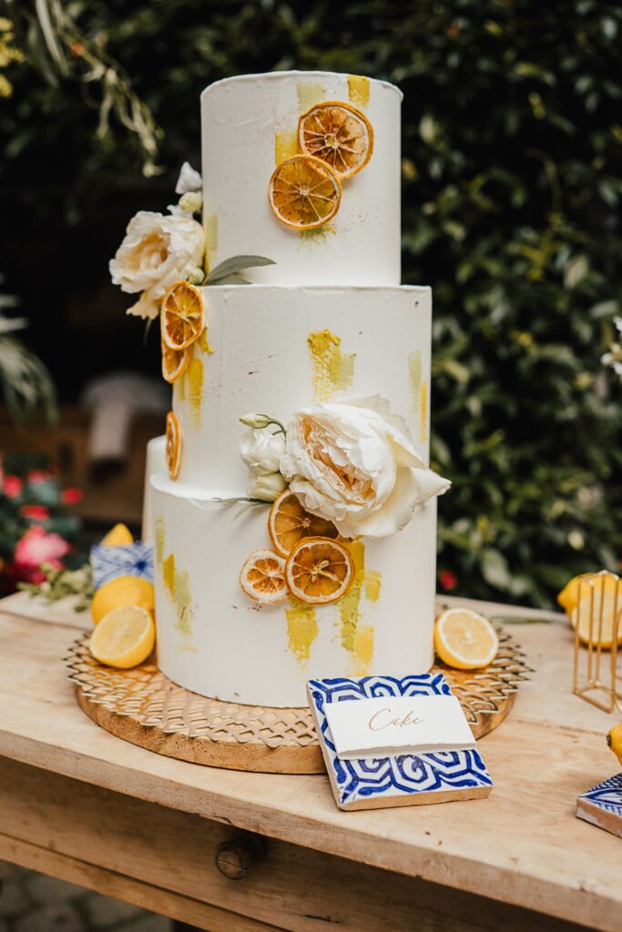 Mediterraner Sitzplan für eine Hochzeit in Meran